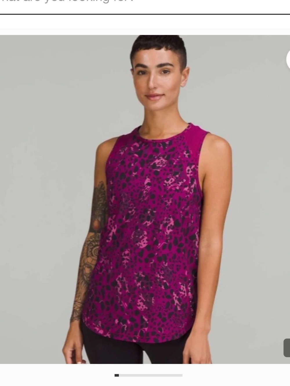lululemon athletica Magenta Leopard Print Sculpt Tank